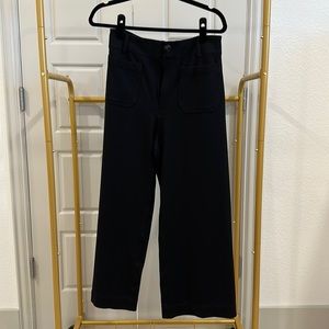 Anthropologie The Colette Pant ponte cropped black